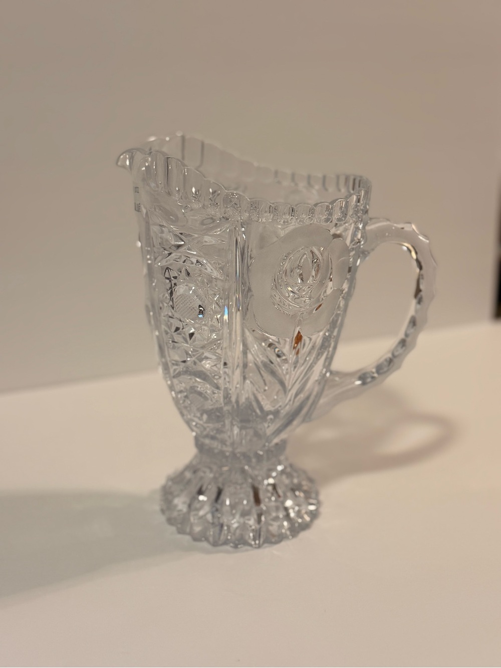 EAPG Footed Glass Pitcher
